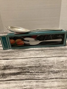 Vintage 1993 Towle Silverplate Beaded Design Salad Serving Fork 10 1/2" - Picture 1 of 4