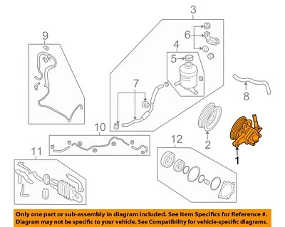 Bomba de dirección asistida usada se adapta a: Hyundai Veracruz 2008 3,8 L 6 cilindros grado A Foto 1 de 3