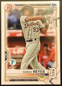 Adinso Reyes - 2021 Bowman 1st Edition - 1st Bowman Paper #BFE-21 Detroit Tigers - Picture 1 of 2