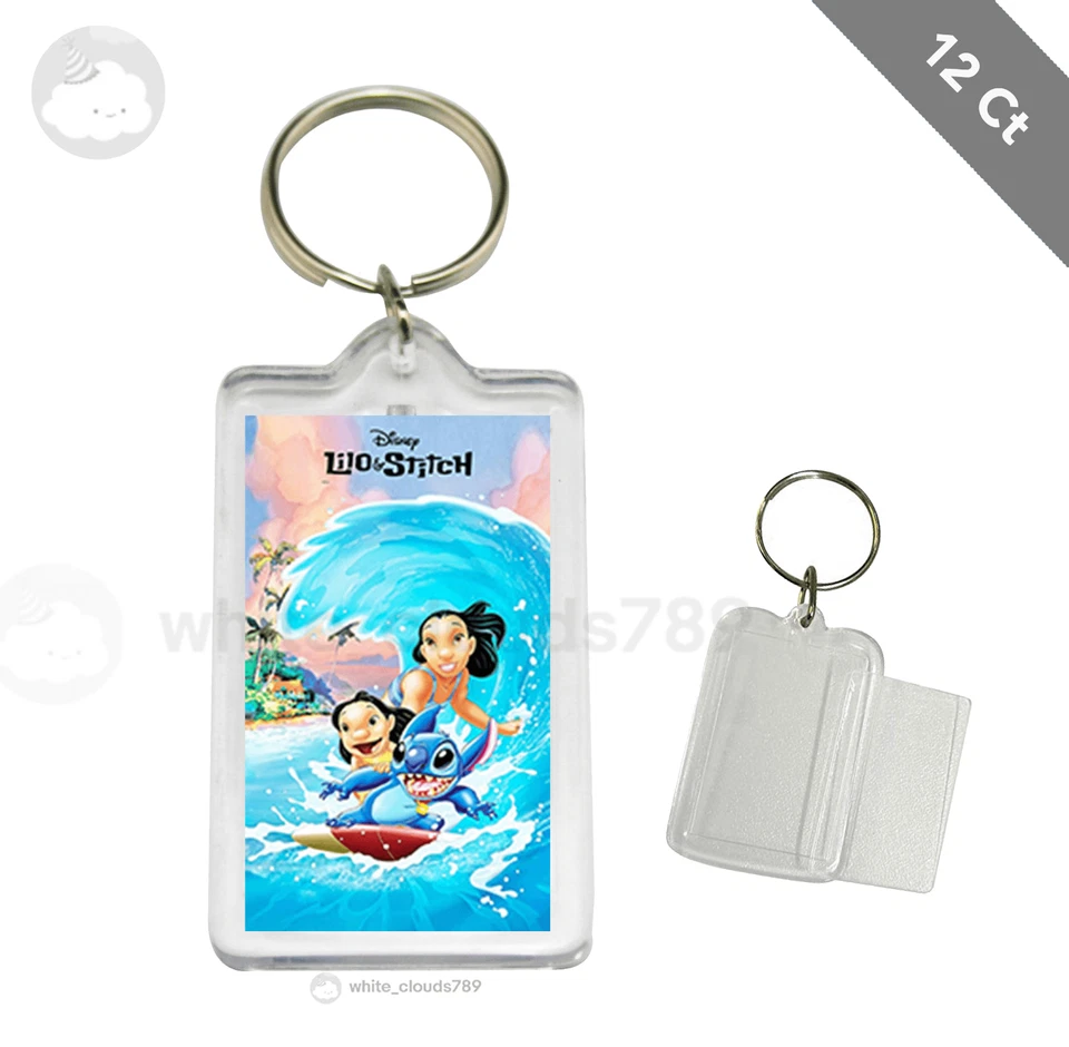 12 Llavero Lilo and Stitch para Niños Fiesta de Cumpleaños Favor Regalos Bolsa de Regalos Foto 1 de 1