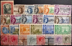 1911-54 BAHAMAS #48-193: F/VF Used - 'KGV to QEII' - remainder lot: 26 all-diff. - Picture 1 of 2