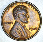 1928 Us Lincoln Wheat Small Cent - Better Coin + Gorgeous Cameo Toning   (Lb48)