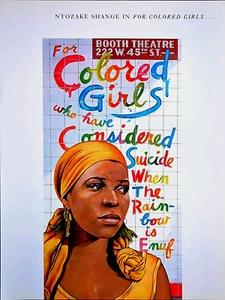 Impresión de placa de arte de personajes famosos retrato de teatro de niñas de colores 1985 47 - Imagen 1 de 2