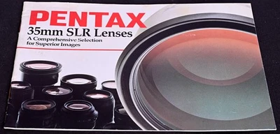 Original Pentax 35mm SLR Lenses Manual 1995 Edition - Excellent - Image 1 of 3
