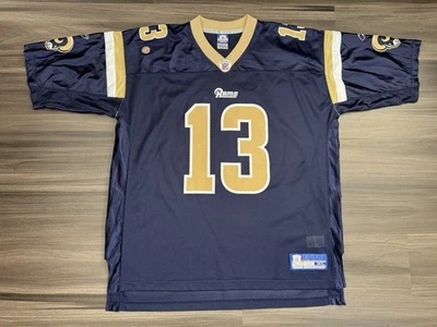 Reebok Kurt Warner #13 St Louis Rams NFL Equipment Home Jersey Men’s XL NWOT - Image 1 of 4