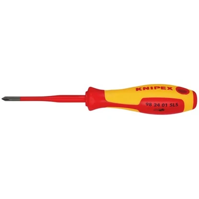 KNIPEX VDE Insulated Plus Minus Phillips Screwdriver PH/S1 x 80mm 28055 - Image 1 of 3