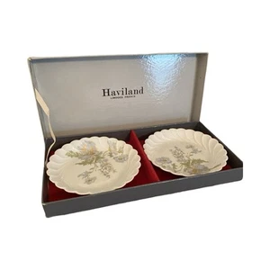 Haviland Limoges China Bonbon Teller Vintage Frankreich Floral gewellter Rand - Bild 1 von 9