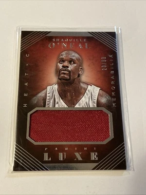 Camiseta deportiva Panini Luxe Shaquille O'Neal 2015-16 parche usado en juego #'d/99 Heat HOF Foto 1 de 2