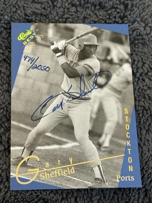 1993 Classic Best Gold Minor League Gary Sheffield Auto Autograph #/2050 - Image 1 of 4