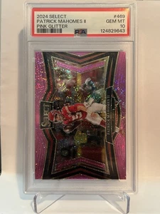 2024 Panini Select Field Level Patrick Mahomes II  Pink Glitter Prizm /15 PSA 10 - Imagen 1 de 3