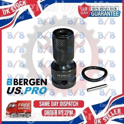 USPRO 1/2 INCH SQUARE TO 1/4 INCH HEX RATCHET SOCKET WRENCH SOCKET ADAPTER FOR IMPACT