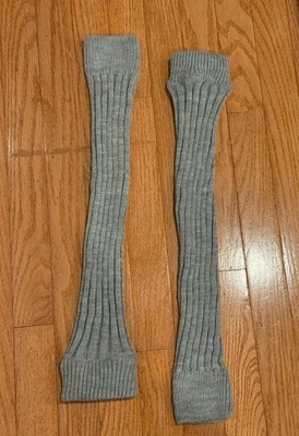 Mujer Tejido Acanalado Pierna Cajeros Gris Sólido Hasta la Rodilla Invierno Bota Calcetines Foto 1 de 2