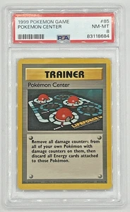 1999 Pokemon Center trainer PSA  8 Base Set Unlimited Pokemon card WOTC - Picture 1 of 2