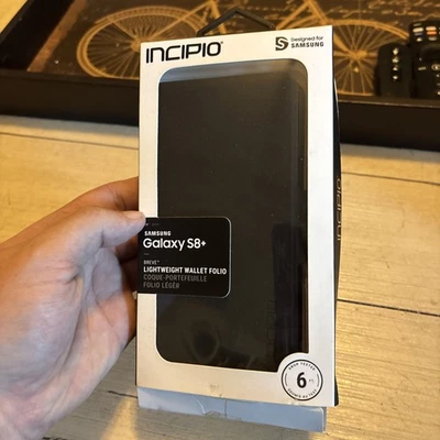 Incipio Samsung Galaxy S8+ Breve Lightweight Wallet Folio Case Black New S8 plus - Image 1 of 4