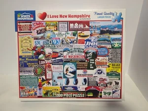 White Mountain 1000 Piece Puzzle I Love New Hampshire - Picture 1 of 1