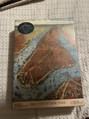 Rompecabezas John Derian Paper Goods The City Of New York 750 piezas NYC 1879 aérea Foto 1 de 4