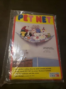 Neu aus altem Lagerbestand Vintage Haustier Netz Plüsch Stofftier Halter Display - schneller Versand! Organizer - Bild 1 von 2