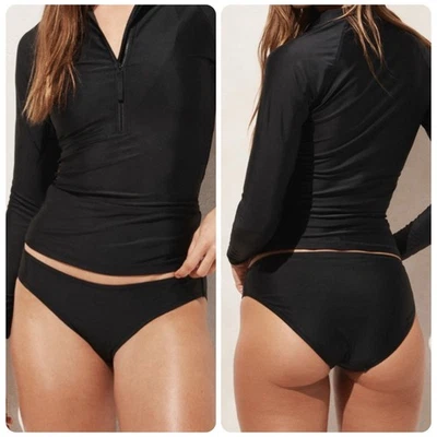 J. Crew черный плавать бикини низ размер XL новый стиль BC114 переработанный полиэстер - Изображение 1 из 4