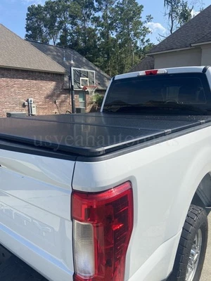 6.75FT Hard Tri-Fold Truck Bed For 1999-2023 F250 F350 SuperDuty Tonneau Cover Foto 1 de 4