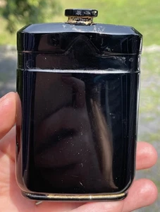 Antiker Art Deco Baccarat Amethyst Glas Parfüm Duft Flachmann Flakon Anfang 20. Jh. - Bild 1 von 8