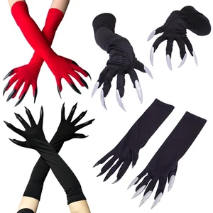 Ghost Cat Claws Gloves Halloween Party Scary Fancy Costume Cosplay Festival Prop - Picture 1 of 23