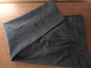 Ann Taylor LOFT Damen Marisa gerades Bein grau hell kariert Hose Bündchenhose - Bild 1 von 10