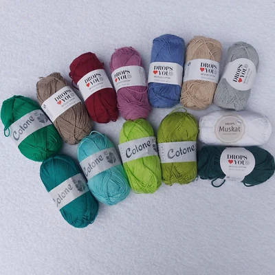 LANA GROSSA - DROPS YOU Baumwolle 100 % - Cotone - Drops Muskat - Drops YOU 5 und 6 - Wählen Sie hier !