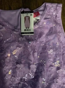 Zunie Girl. Knee Length Lined Tool Layered Sleeveless Dress Sz14/16 Sequin Top - Picture 1 of 3