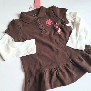 Gymboree Girls sz 5 Fall Homecoming Double Sleeve Pique Tunic Top Polo NWT - Picture 1 of 2