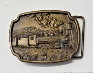 Dampfmaschine Gürtelschnalle Vintage Messing - Bild 1 von 3