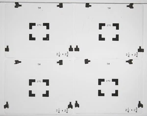 4 Graflex xl, xlrf Sportsfinder Masks - RH/10 (6x7) - 270mm telephoto - used - Picture 1 of 2