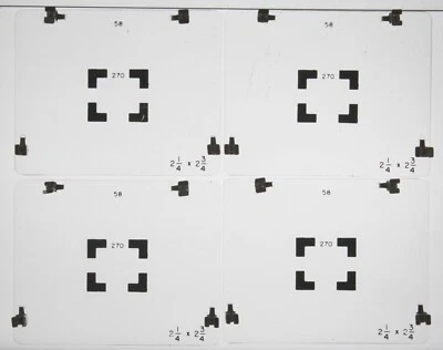 4 Graflex xl, xlrf Sportsfinder Masks - RH/10 (6x7) - 270mm telephoto - used - Image 1 of 2