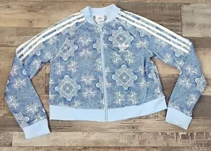 Adidas Girls Culture Clash Cropped SST Trac Jacket Size S - Picture 1 of 6