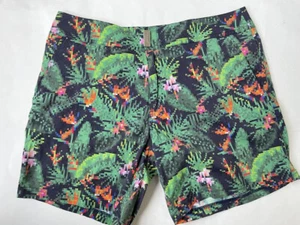 VILEBREQUIN Pixel Floral Marine Swim Trunks Bathing Shorts Medium $300, Worn 1x - Picture 1 of 7