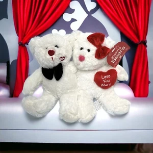 American Greetings Kissing Teddy Bears Valentines Day Love Plush Stuffed Animal - Picture 1 of 4