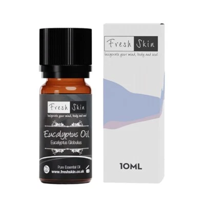 FRESHSKIN 10ml Eucalyptus Essential Oil - 100% Pure, Certified & Natural - Aromatherapy