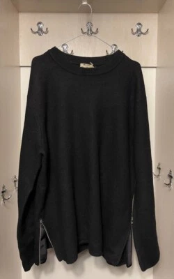 Acne Studios AW2014 Micha Black Wool Long Sweater with Front Zips Men's size M - Image 1 of 4