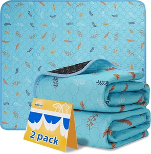 Washable Pee Pads for Dogs - 2-Pack Thick Heavy-Absorbency Reusable Pee Pads Pre - Picture 1 of 12