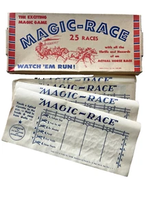 Vintage Paper Game MAGIC HORSE RACE WWII Era Hold Cigarette to Star 7E - Picture 1 of 6