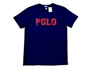 Polo Ralph Lauren Boy's Kid's Graphic Print Tee T-shirt - Navy - Size: L (16/18) - Picture 1 of 2