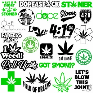 x10 420 Decal Sticker Pack lot wholesale - Weed Marijuana - Bild 1 von 1