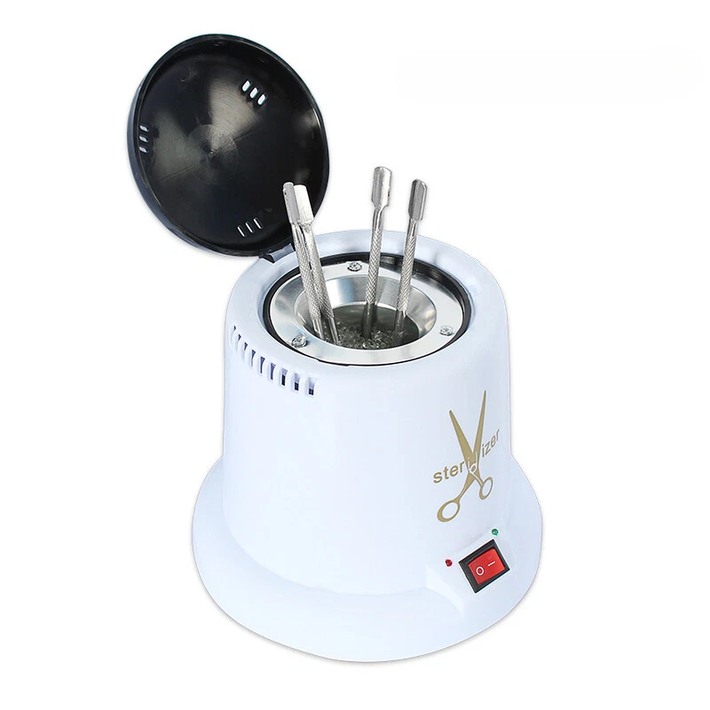 Bandeja esterilizador de alcohol para uñas caja herramienta desinfectante arte en uñas herramienta de metal bola de vidrio Foto 1 de 4