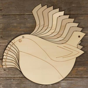 10x Holz Robin Fliegender Vogel Moderner Stil Handwerk Formen 3 mm Sperrholz Weihnachten - Bild 1 von 5