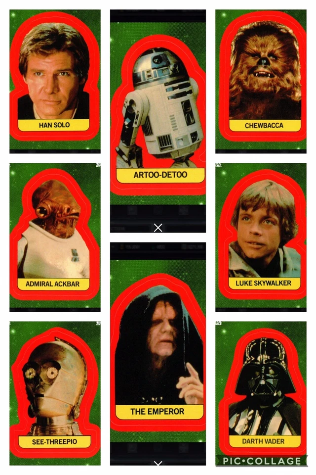 Topps Star Wars Digital Card Trader 8 Card Green Sticker Art 6 Insert Set - Image 1 of 1
