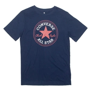 CONVERSE Boys T-Shirt Blue Crew Neck XL - Picture 1 of 6