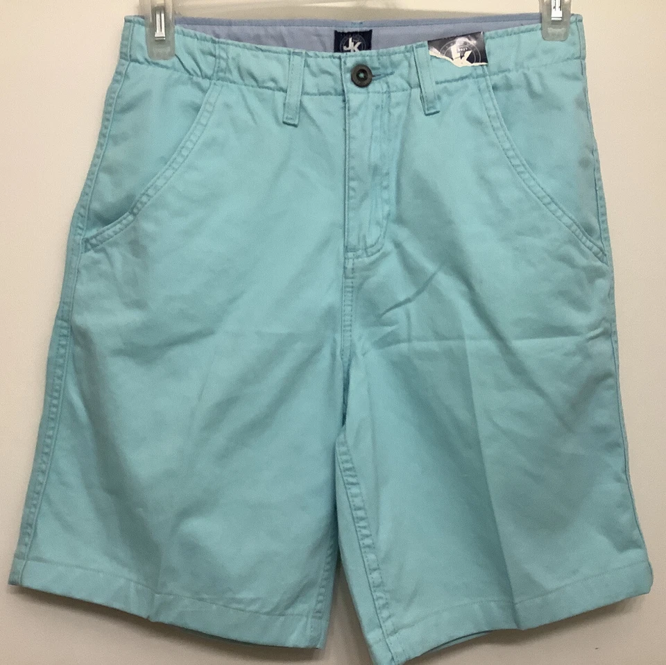 Pantalones Cortos J Caqui Niños Aqua Talla 18 Reg 100% Algodón Cintura Ajustable Nuevos Foto 1 de 4
