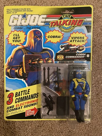 HASBRO G.I. JOE TALKING BATTLE COMMANDERS 1991 COBRA COMMANDER FIGURE NISP Cover