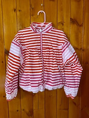 Hunter for Target Girls Striped Performance Jacket Pink, size S (6/6X) - Image 1 of 4