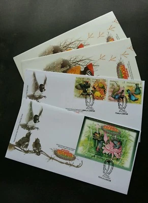 Malaysia Singapore Joint Issue Tropical Birds 2002 Wildlife Woodpecker (FDC pair - Image 1 of 4