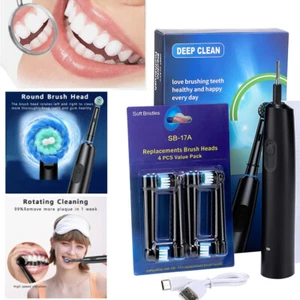 Rotating Electric Toothbrush for Adults, Rechargeable 3 Modes Teeth Deep Clean - Picture 1 of 14